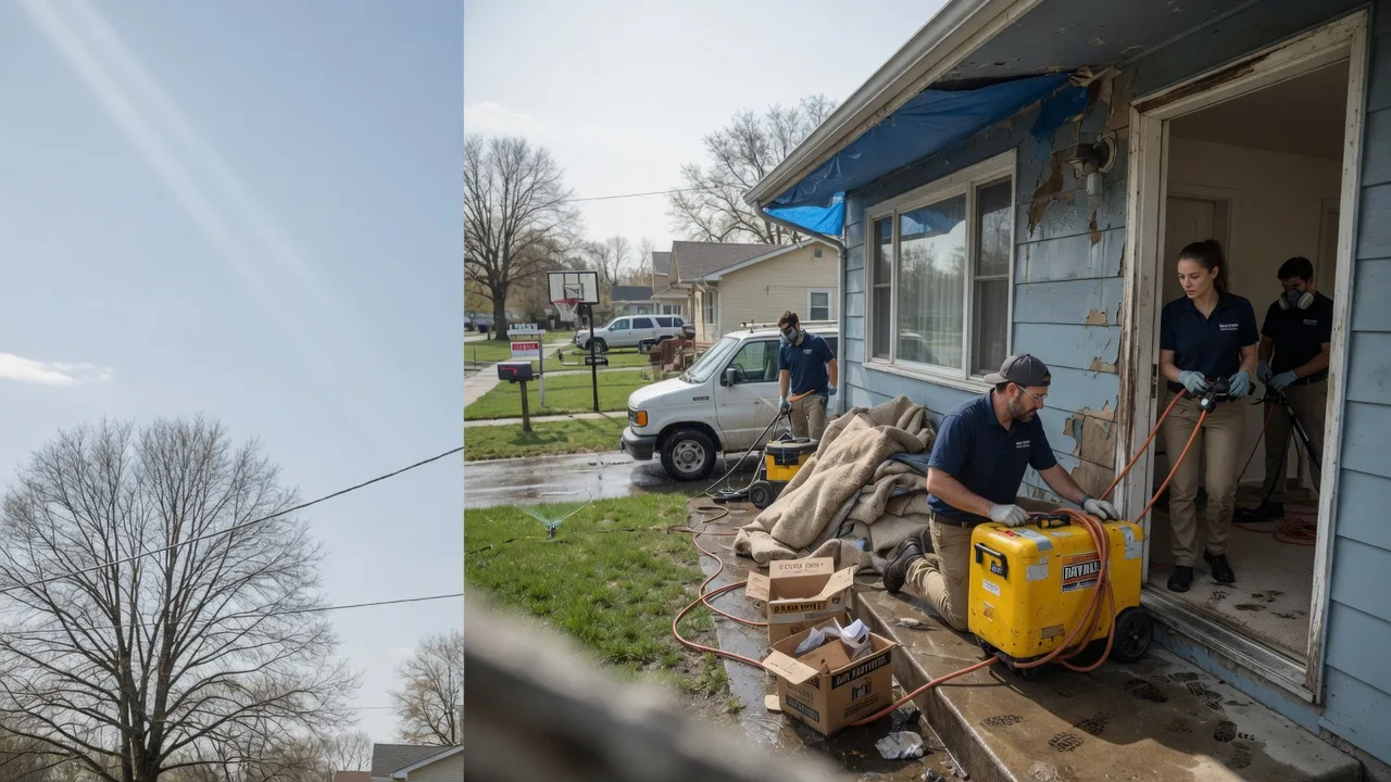 Basement Flood Cleanup in Danvers, IL near me